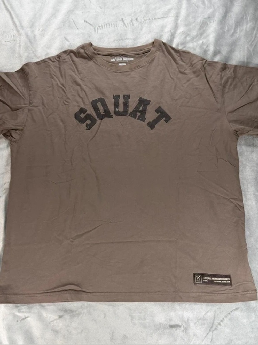 Men's Brown 'SQUAT' Graphic Short Sleeve Tee